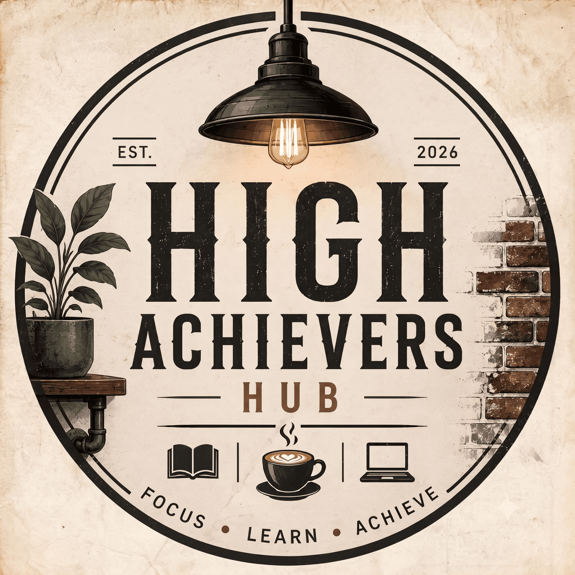 High Achievers Hub seal - Focus, Learn, Achieve